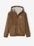 Zipped Jacket with Sherpa Lining, for Boys BROWN DARK SOLID WITH DESIGN+GREY DARK MIXED COLOR+marl grey 