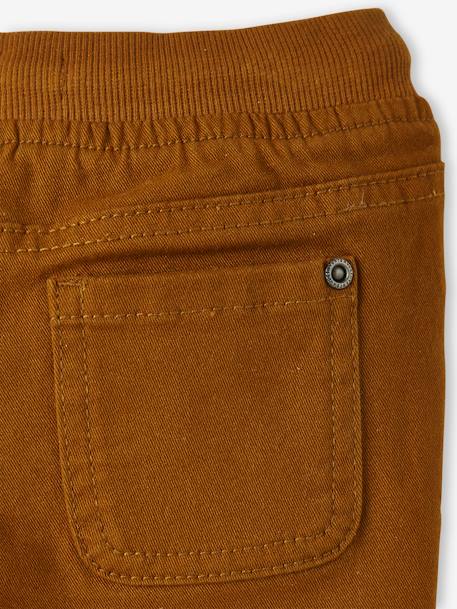 Lined Twill Trousers for Baby Boys BROWN MEDIUM SOLID+Dark Blue+GREEN MEDIUM SOLID 