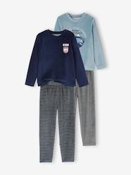 Boys-Pack of 2 "Nature" Pyjamas in Velour for Boys