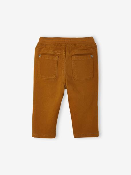 Lined Twill Trousers for Baby Boys BROWN MEDIUM SOLID+Dark Blue+GREEN MEDIUM SOLID 