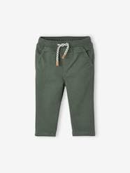 -Lined Twill Trousers for Baby Boys