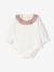 Long Sleeve Bodysuit Top with Ruffled Collar, for Babies rosy+WHITE LIGHT SOLID WITH DESIGN 