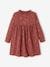 Printed Dress in Cotton Gauze for Girls beige+BROWN DARK ALL OVER PRINTED 