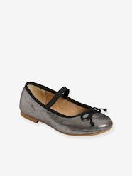 Shoes-Girls Footwear-Ballerinas & Mary Jane Shoes-Iridescent Mary Jane Shoes for Girls