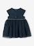 Occasion Wear Dress in Sateen & Iridescent Tulle, for Babies night blue 