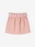 'Paperbag' Style Skirt in Corduroy for Girls Dark Green+grey blue+peach+PINK LIGHT SOLID 