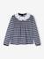 Blouse-like Top with Broderie Anglaise on the Collar, for Girls BLUE DARK STRIPED 