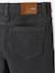 Flared Trousers with Embroidered Pockets for Girls BLACK DARK SOLID WITH DESIGN 