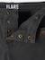 Flared Trousers with Embroidered Pockets for Girls BLACK DARK SOLID WITH DESIGN 