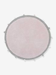 -Washable Round Cotton Rug with Pompoms by LORENA CANALS