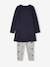 Harry Potter Nightie + Leggings Combo for Girls BLUE DARK SOLID WITH DESIGN 