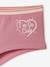 Pack of 5 Hearts Shorties for Girls PINK LIGHT ALL OVER PRINTED 