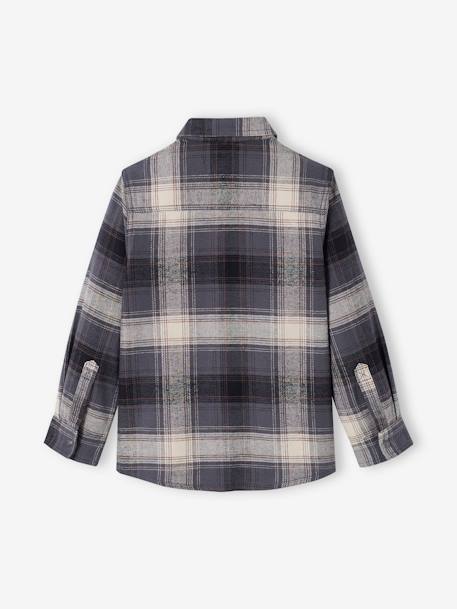 Flannel Chequered Shirt for Boys BROWN DARK CHECKS+Dark Blue Checks+GREEN MEDIUM CHECKS 