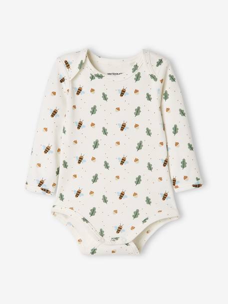 Pack of 5 Long Sleeve Bodysuits with Cutaway Shoulders, for Babies GREEN DARK 2 COLOR/MULTICOLORR 