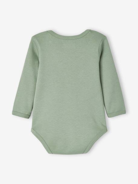 Pack of 5 Long Sleeve Bodysuits with Cutaway Shoulders, for Babies GREEN DARK 2 COLOR/MULTICOLORR 