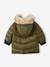 Reversible Parka with Hood for Babies BLUE DARK SOLID WITH DESIGN 