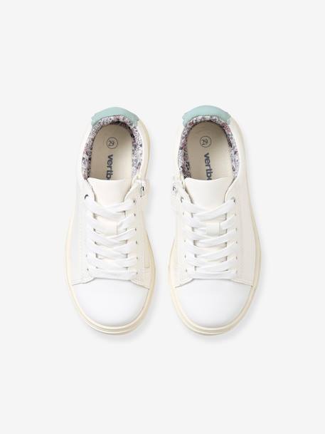 Trainers with Laces & Zip, for Girls WHITE LIGHT SOLID 