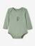 Pack of 5 Long Sleeve Bodysuits with Cutaway Shoulders, for Babies GREEN DARK 2 COLOR/MULTICOLORR 