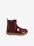 Patent Boots with Zip and Elastic for Baby Girls BLUE DARK SOLID+RED DARK SOLID 