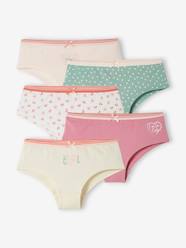 Girls-Underwear-Knickers-Pack of 5 Hearts Shorties for Girls