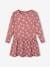 Long Sleeve Printed Dress for Girls PINK MEDIUM ALL OVER PRINTED+printed brown+rosy 