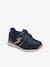 Touch-Fastening Trainers for Girls, Running Style BLUE DARK SOLID WITH DESIGN 