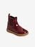 Patent Boots with Zip and Elastic for Baby Girls BLUE DARK SOLID+RED DARK SOLID 