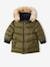 Reversible Parka with Hood for Babies BLUE DARK SOLID WITH DESIGN 