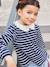 Blouse-like Top with Broderie Anglaise on the Collar, for Girls BLUE DARK STRIPED 