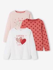 Girls-Tops-T-Shirts-Pack of 3 Long Sleeve Tops for Girls