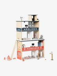 Toys-Playsets-Rescue Centre, Police Station + Fire Station, in FSC® Wood