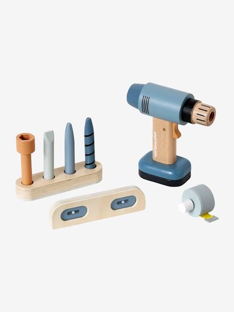 Drill/Screwdriver & Accessories in FSC® Wood GREY DARK SOLID WITH DESIGN 