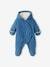 Pramsuit in Chambray Denim, Asymmetric Opening, for Babies BLUE MEDIUM WASCHED 