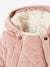 Velour Pramsuit, Double Fastening, for Babies PINK LIGHT SOLID 