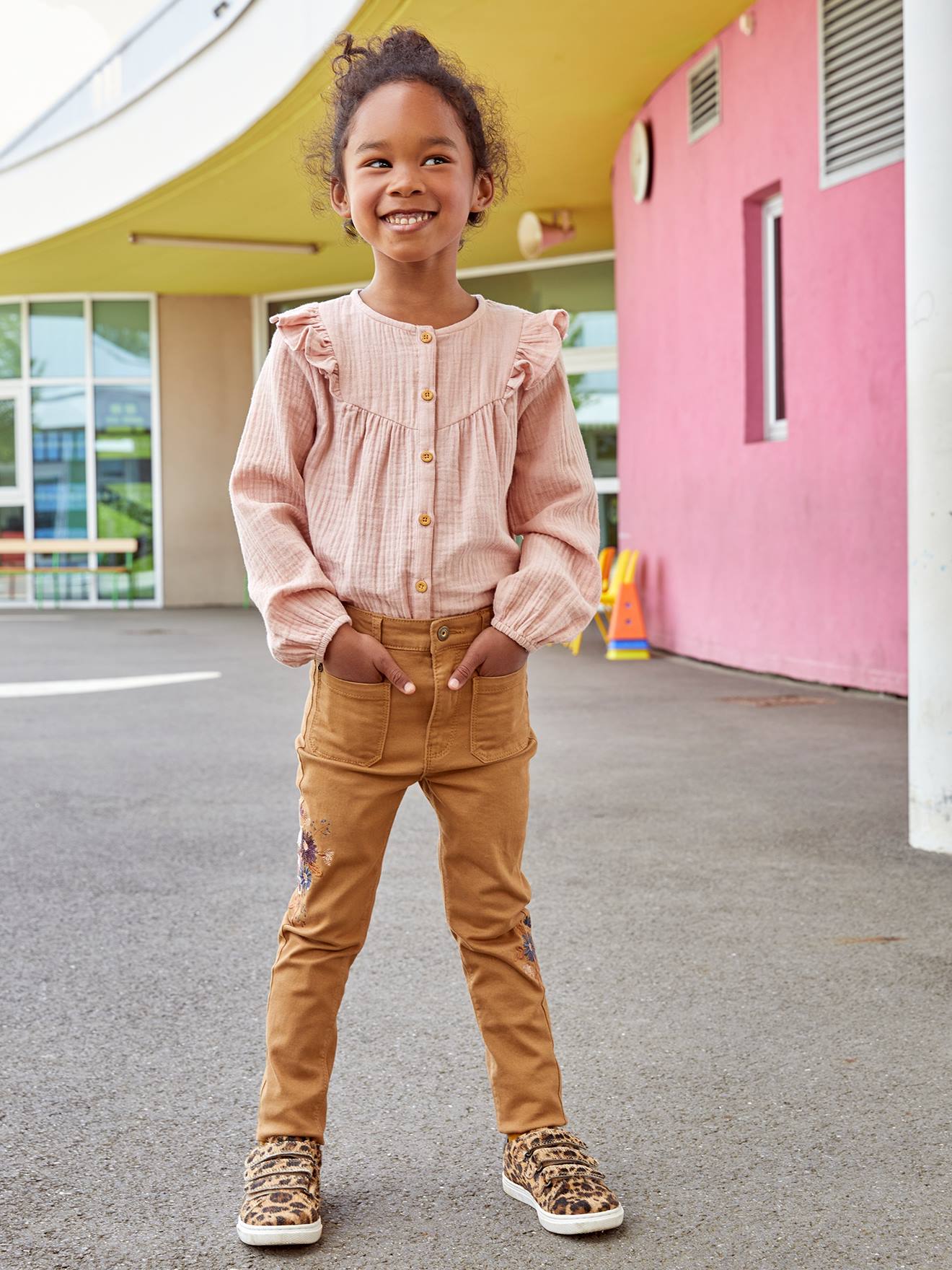 Buy Brown Trousers & Pants for Girls by luyk Online | Ajio.com