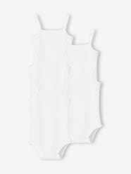 -Pack of 5 Bodysuits with Fine Straps, in Interlock Knit Fabric, for Babies