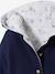 Reversible Hooded Jacket for Babies BLUE DARK SOLID WITH DESIGN 