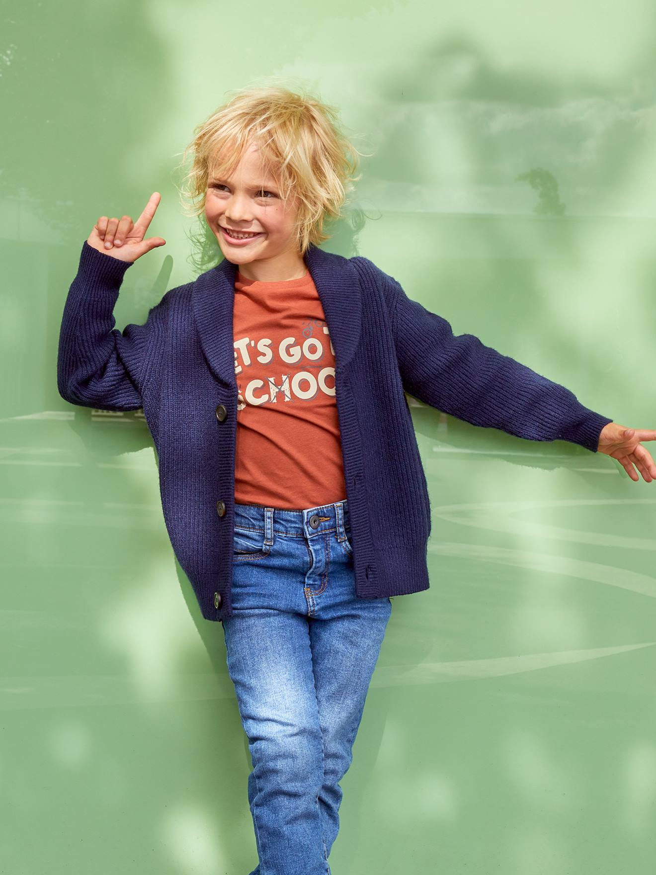 Boys best sale blue cardigan