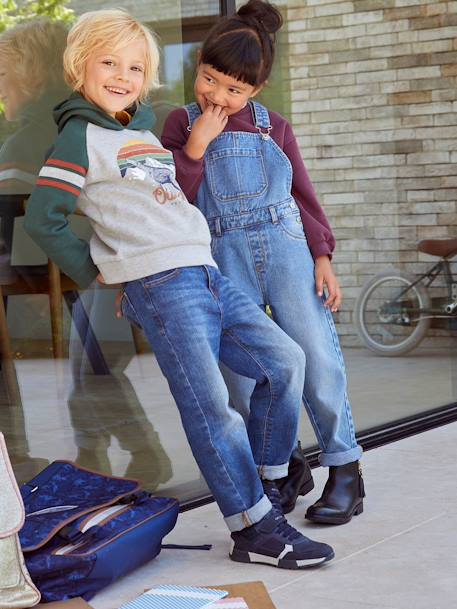 Loose-Fit Baggy Jeans, for Boys Denim Blue 