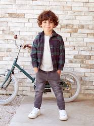 Boys-Denim-Effect Fleece Joggers, Easy to Put On, for Boys