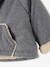 Asymmetric Jacket with Hood, for Babies GREY MEDIUM SOLID 