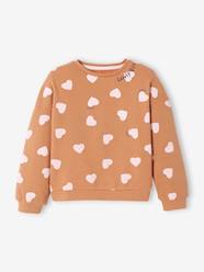 Girls-Cardigans, Jumpers & Sweatshirts-Sweatshirts & Hoodies-Sweatshirt with Fancy Motifs for Girls