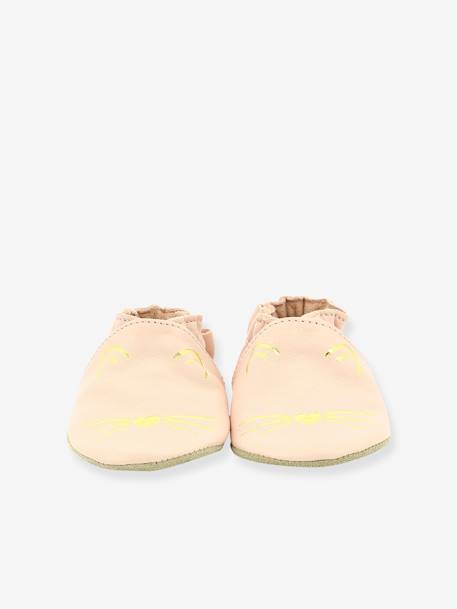 Goldy Cat Soft Soles Booties, by ROBEEZ© Dark Blue+Light Pink 