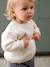 Knitted Jumper with Golden Heart for Babies WHITE LIGHT SOLID 