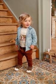 Baby-Blouses & Shirts-Denim Shirt for Baby Boys