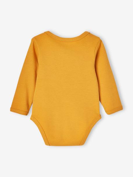 Pack of 5 Long Sleeve Bodysuits with Cutaway Shoulders for Babies YELLOW DARK 2 COLOR/MULTICOL 