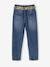 Paperbag Jeans + Floral Belt, for Girls BLUE DARK SOLID+BLUE DARK WASCHED+denim grey 