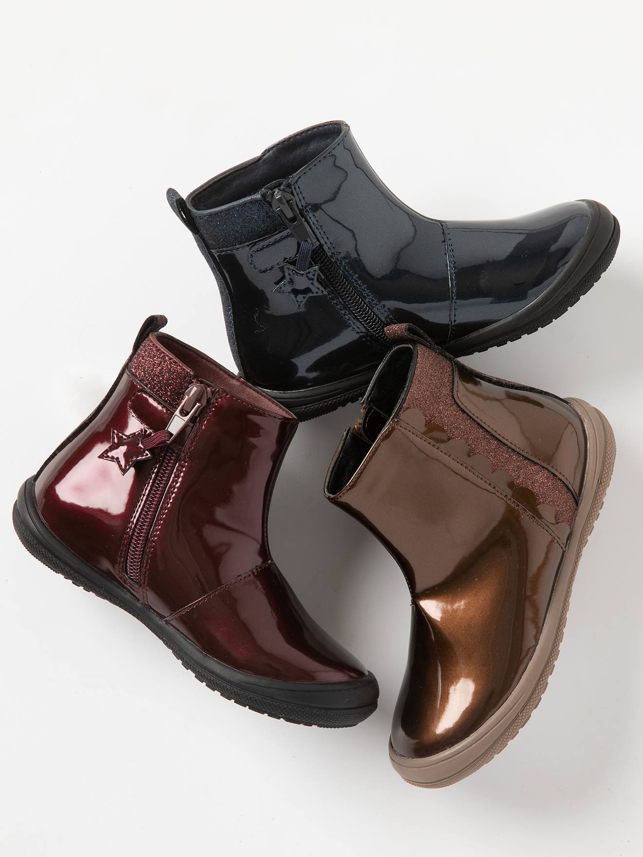 Patent leather boots sales for girls