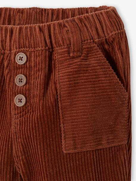 Corduroy Trousers for Babies BROWN MEDIUM SOLID 