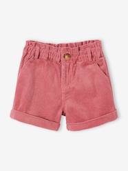 Paperbag Corduroy Shorts for Girls